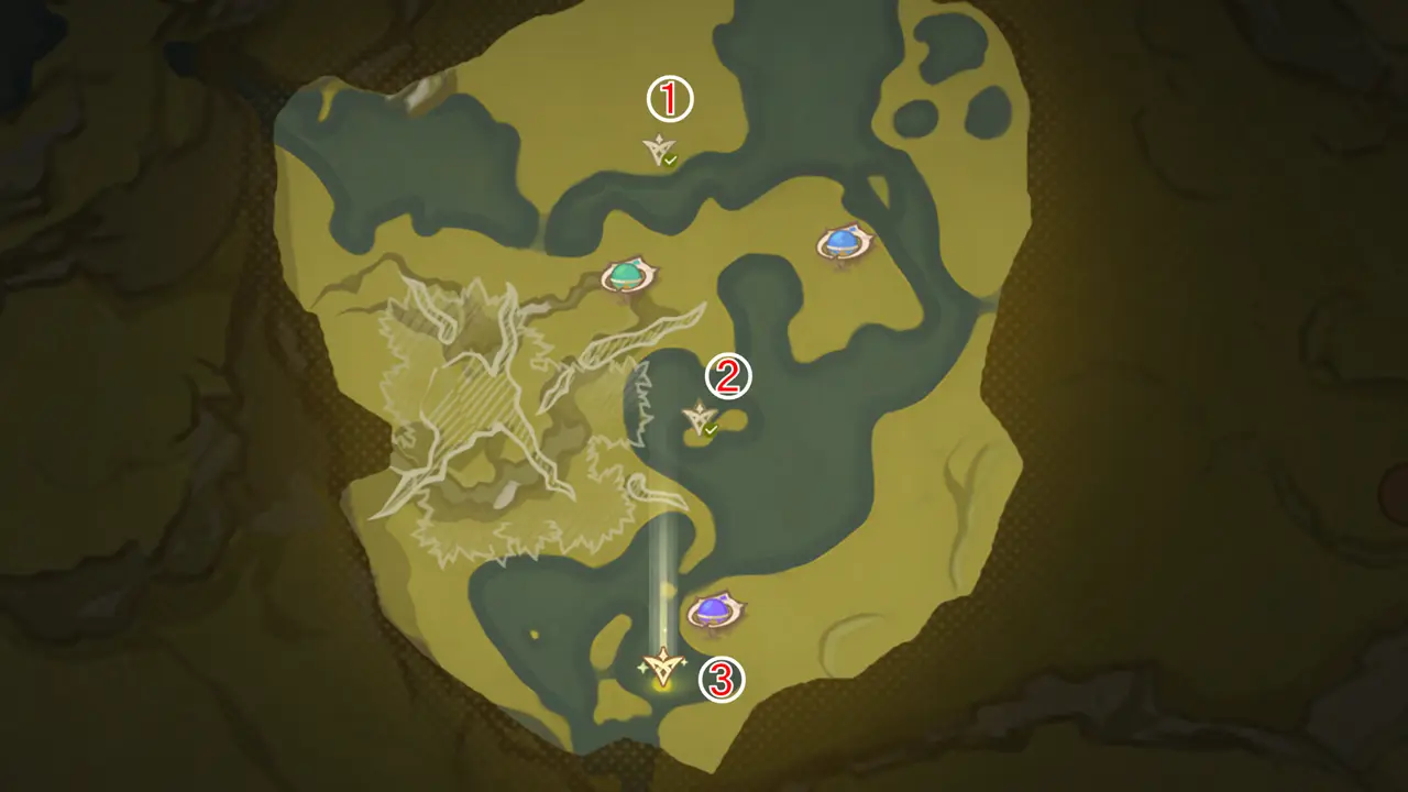 原神　期間限定イベント　測量＆スケッチ研修　ステージ4　探索せよ！曲がりくねる流水　答え