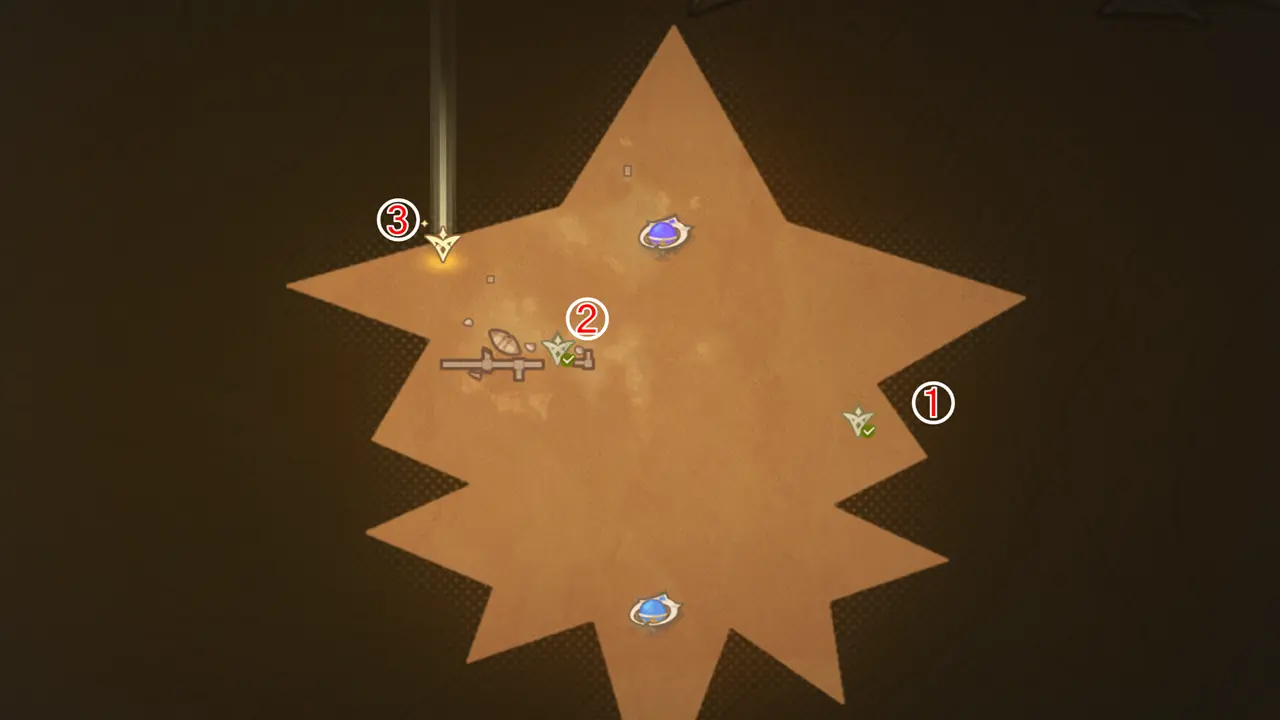 原神　期間限定イベント　測量＆スケッチ研修　ステージ4　探索せよ！測量せよ！赤砂の廃墟　答え