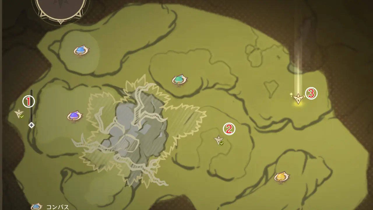 原神　期間限定イベント　測量＆スケッチ研修　ステージ6　模写せよ！高所の視界　答え