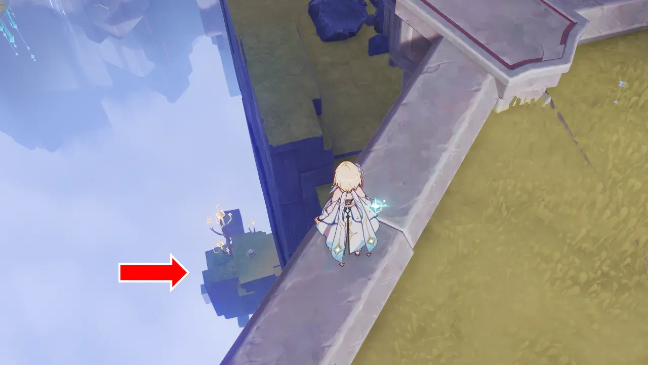 原神　モンド特産品　フェザーモス（リンネア突破特産品）　空の神殿　千柱中央エリア　地下