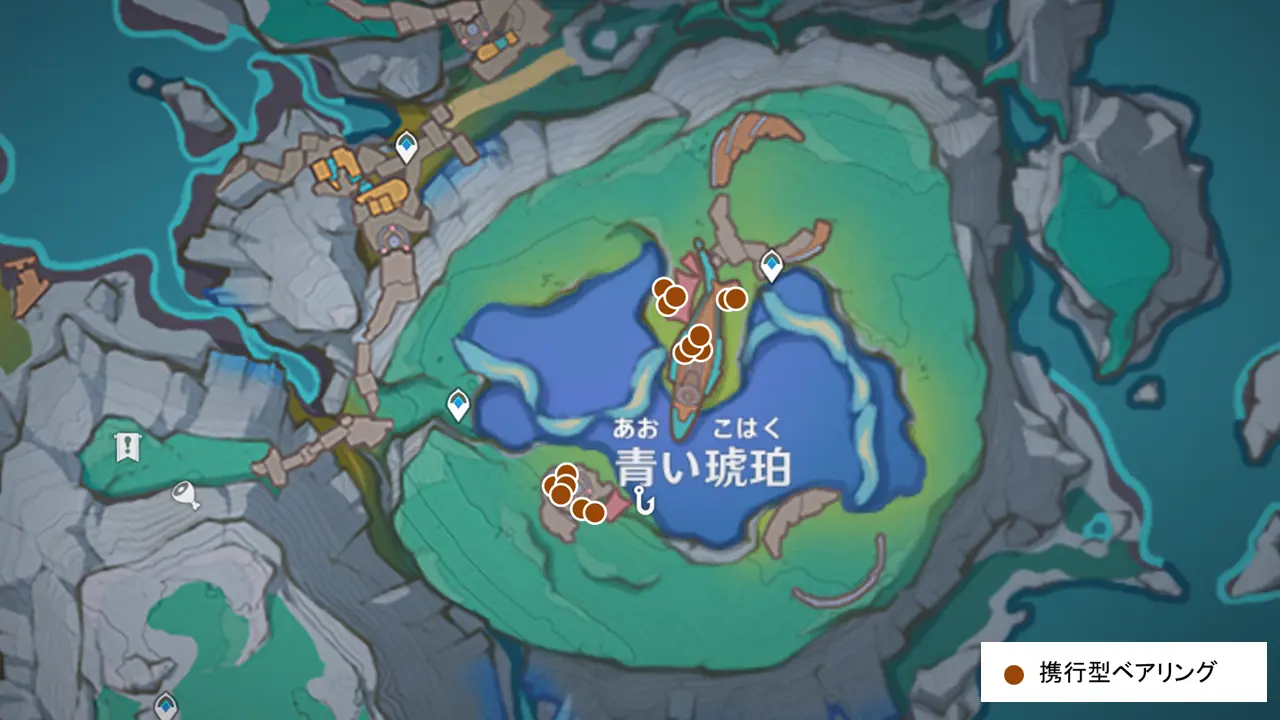 原神　ナド・クライ　特産品　携行型ベアリング　青い琥珀