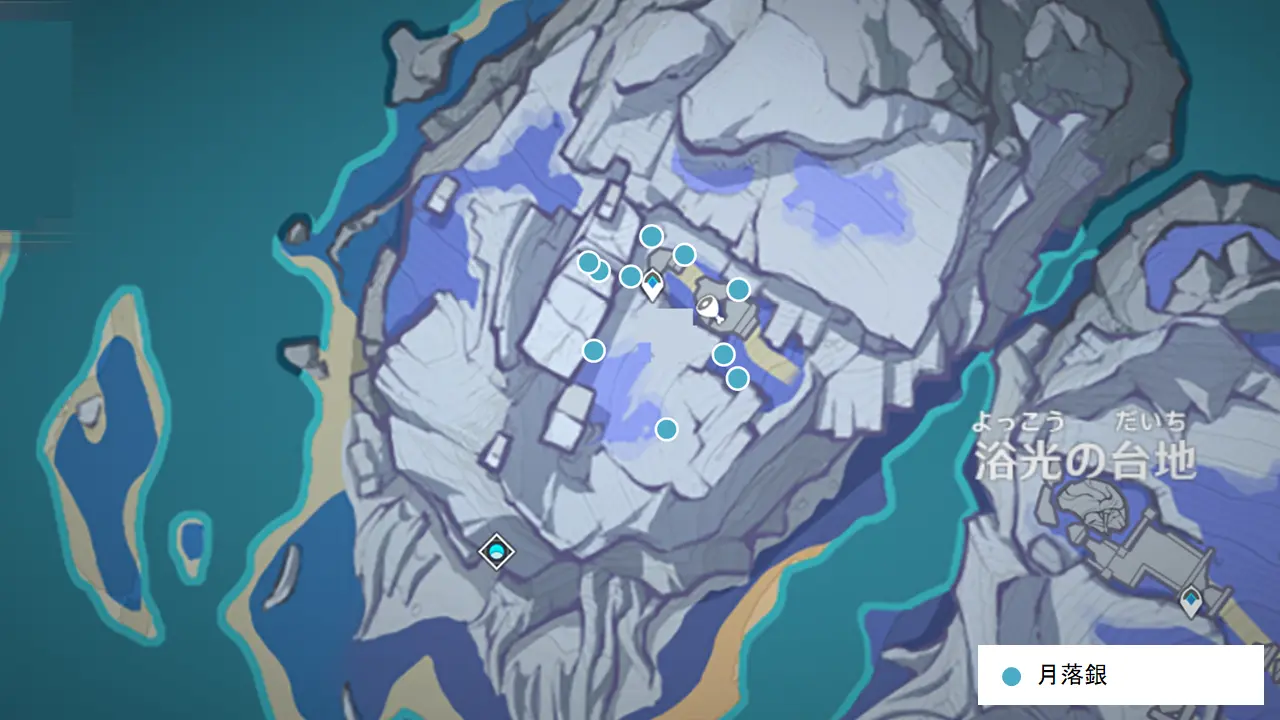 原神　特産品　ナド・クライ　月落銀（ラウマ・ネフェル突破特産品）　誓いを守る者の聖地