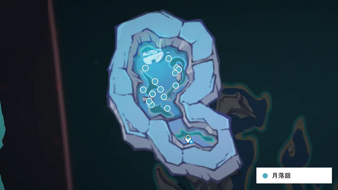 原神　特産品　ナド・クライ　月落銀（ラウマ・ネフェル突破特産品）　銀月の庭