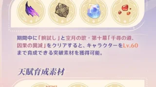 原神　ニコ　育成素材