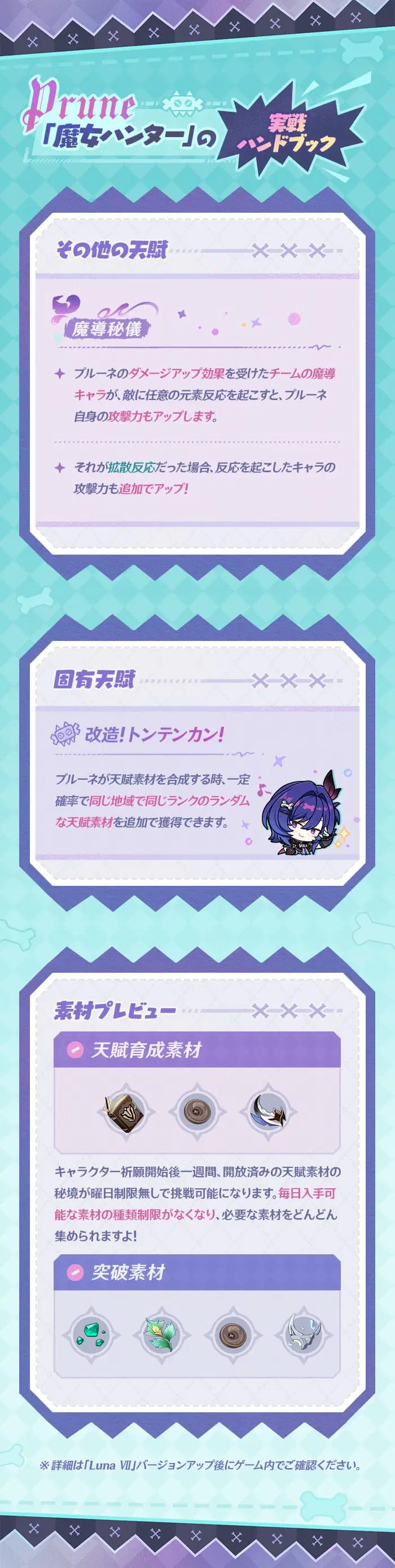 原神 プルーネ 育成素材